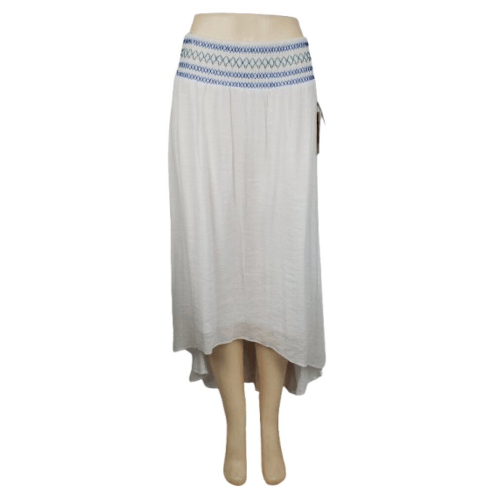 Zac & Rachel women's high low bright white skirt size M